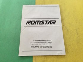 Vintage Nintendo NES Romstar *CHAMPIONSHIP BOWLING**Manual Only* *FREE SHIPPING*