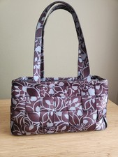 Harveys Seatbelt Bag Chocolate Floral Classic Med Tote Shoulder Handbag Retired