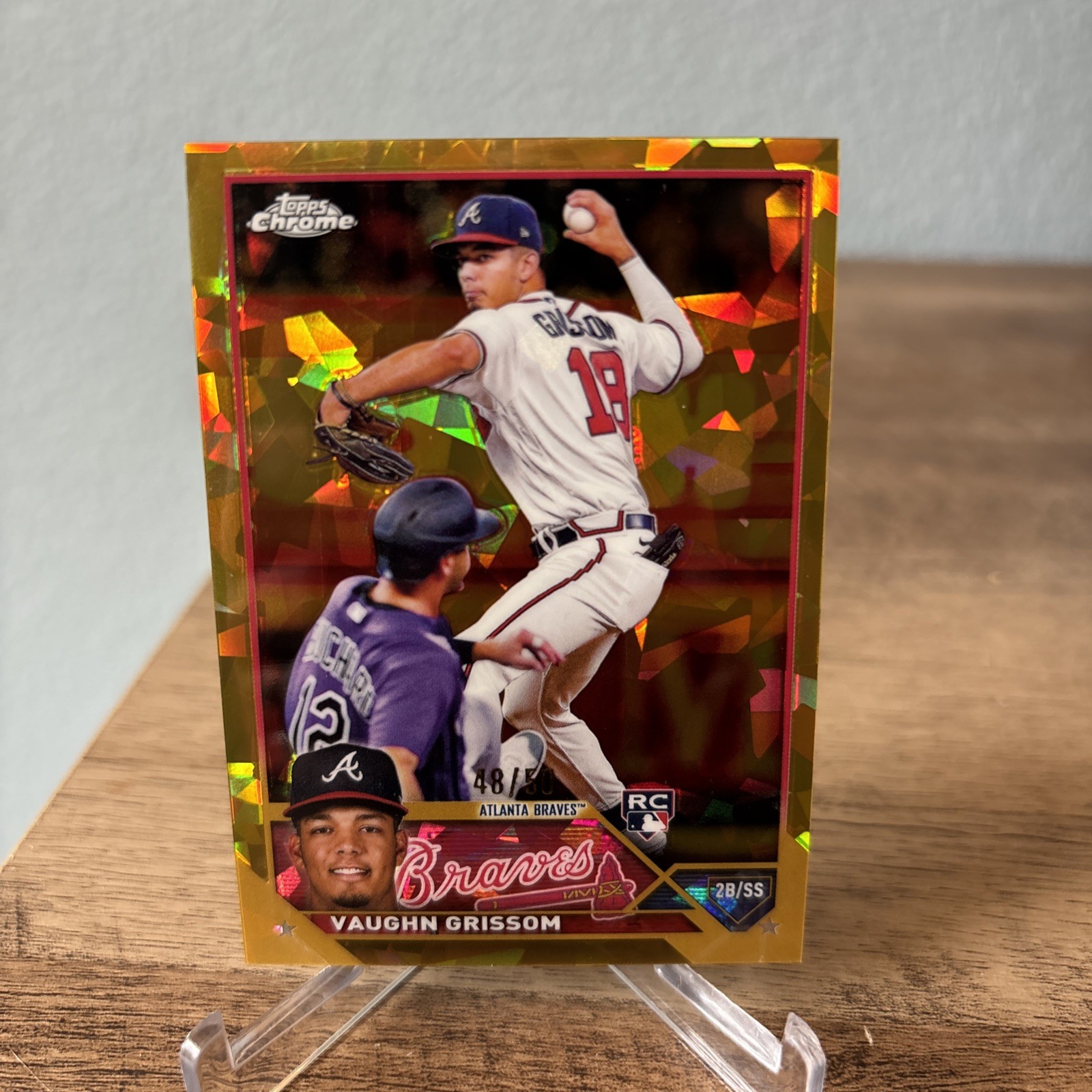 2023 Topps Chrome Sapphire Vaughn Grissom RC GOLD /50 Braves #275