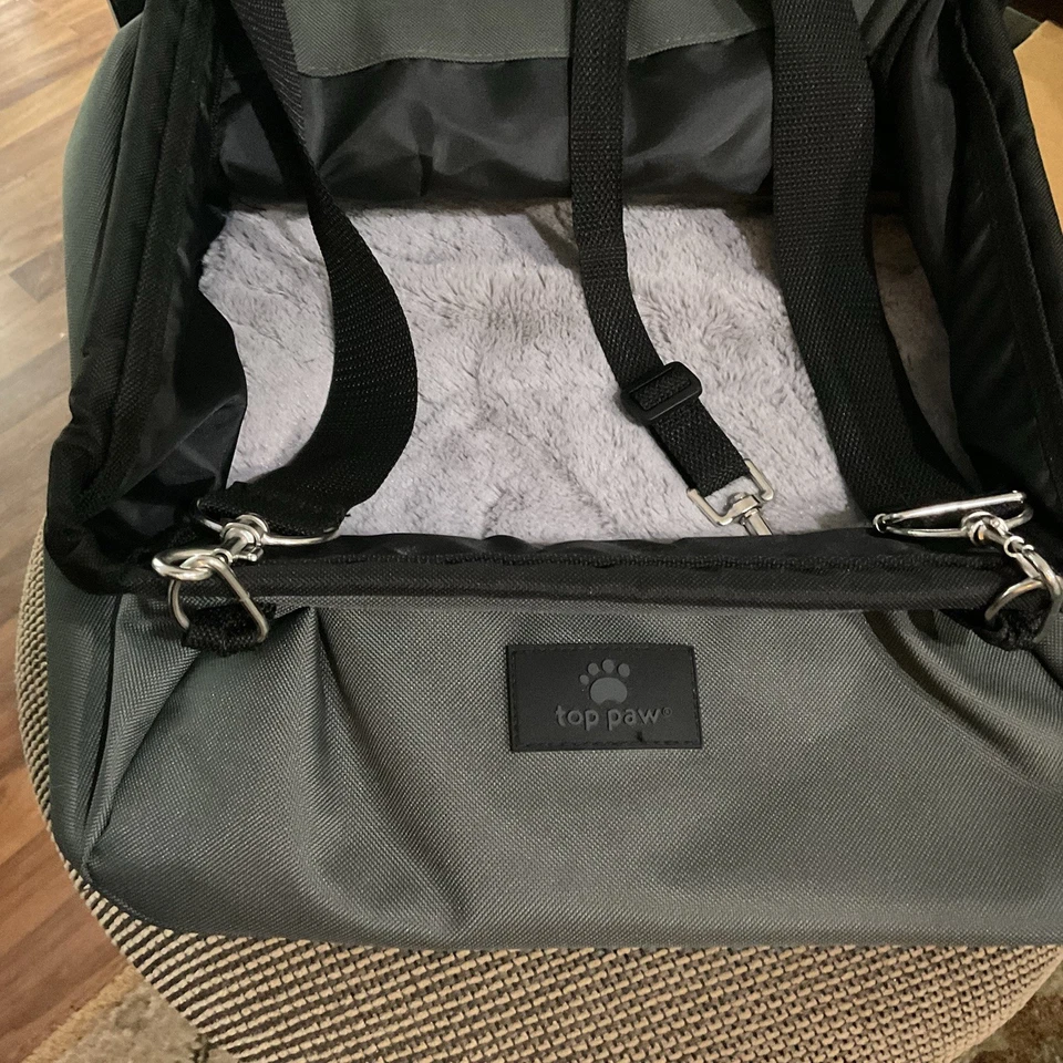 Top Paw 汽车加高座椅 适用于从未使用过的小狗,带手提箱 易于使用 — 第 2/4 张图片