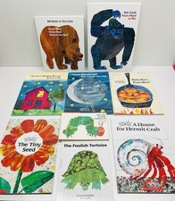 Lot of 9 Eric Carle Books Very Hungry Caterpillar Papa Please Get Moon for Me 