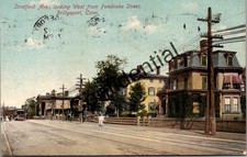 Stratford Ave Looking West From Pembroke At Bridgeport Conn. Connecticut CT W572 Stratford Ave Looking West From Pembroke At Bridgeport Conn. Connecticut CT W572