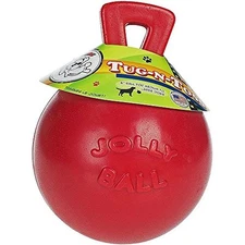 Jolly Pets Dog 6-Inch Tug-n-toss, Red (406 Rd),6 Inches/medium