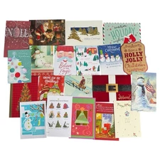 Lot of 20 Assorted CHRISTMAS HOLIDAYS Greeting Cards + Envelopes