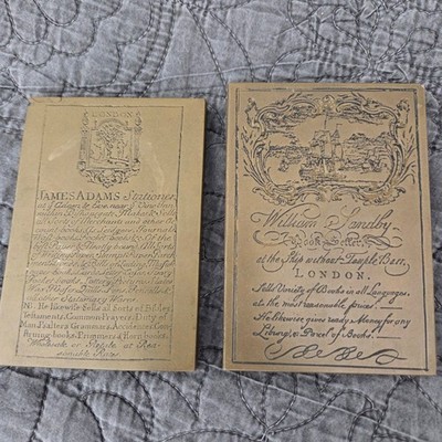Vintage brass color paper weights James Adams  William Landby London