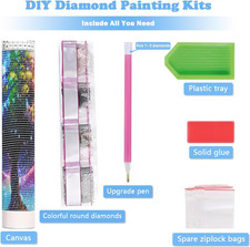 DIY Skull Diamond Art Kits for Adults, 5D Skeleton Diamond Painting for Begin...