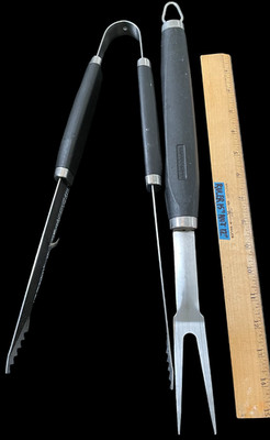Brinkmann Barbeque Utensils Tongs and Meat Fork