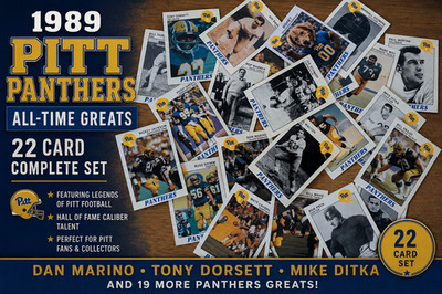 1989 Pitt Panthers All-Time 22 Card Complete Set your set Marino, Dorsett, Ditka