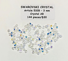 Swarovski  Bicone Beads 5328 - 3mm - CRYSTAL AB - 144 Pieces