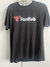 Mens Football T-Shirt Fan Hub Fanhub Logo Black Large