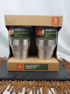 NEW 2 Ozark Trail 30 Oz Vacuum Insulated Stainless Steel Double Wall Tumbler NIB