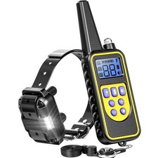 Dog Training Collar Remote Waterproof Shock Vibration Beep Light 4 Modes