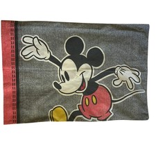 Vintage Disney Pillowcase Mickey Mouse Double Sided Standard 20 x 30 USA 1990s