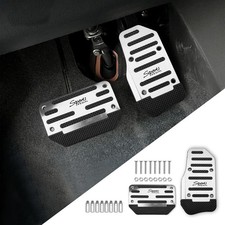 2pcs Non-slip Car Pedal Covers Premium Aluminum Alloy Gas And Brake Pedals C... 2pcs Non-slip Car Pedal Covers Premium Aluminum Alloy Gas And Brake Pedals C...