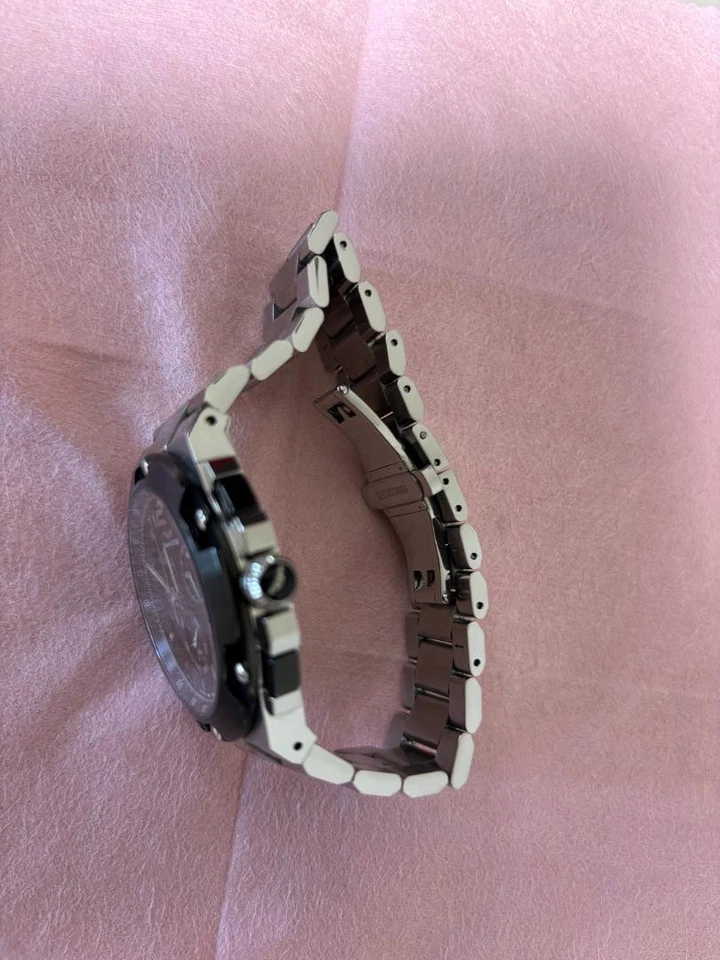 SANDOZ Chronograph Watch Black Dial, 4.7cm, 19cm Wrist Used Foto 4 de 4