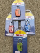 Lot Of 4 TSA Approved 4 Digit Combination Lock Travel Luggage Secure - NEW