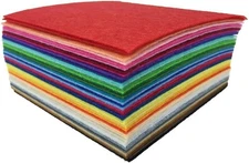 flic-flac 16PCS 8 x 12 inches (20 x 30cm) Assorted Color Felt Fabric Sheets Patc