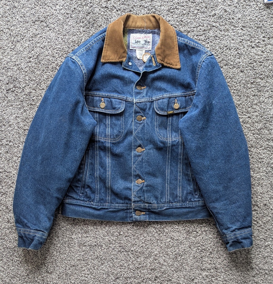 USA製 70's 80's Lee STORM RIDER Vintage 1970s 80s Lee Storm Rider Dark Blue Denim Jean Jacket
