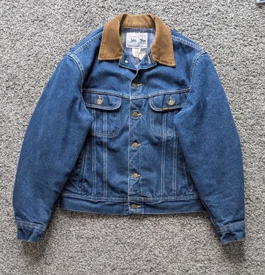 Vintage 1970s 80s Lee Storm Rider Dark Blue Denim Jean Jacket