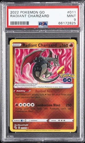2022 POKEMON GO #011 RADIANT CHARIZARD PSA 9