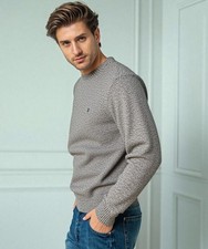 Izod Men's Long Sleeve Crew Neck Pullover Sweater Orleans Marled Gray M