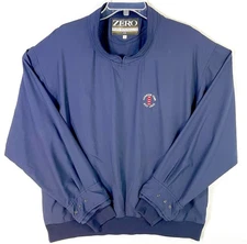 Vtg Zero Restriction Golf Pullover Jacket Men L Hilton Head Harbour Town Golf