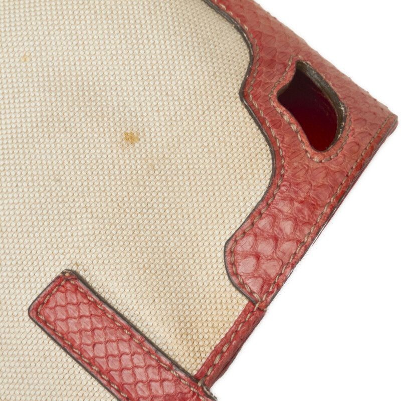 CARTIER Marcello Python Embossed Leather Canvas S… - image 9