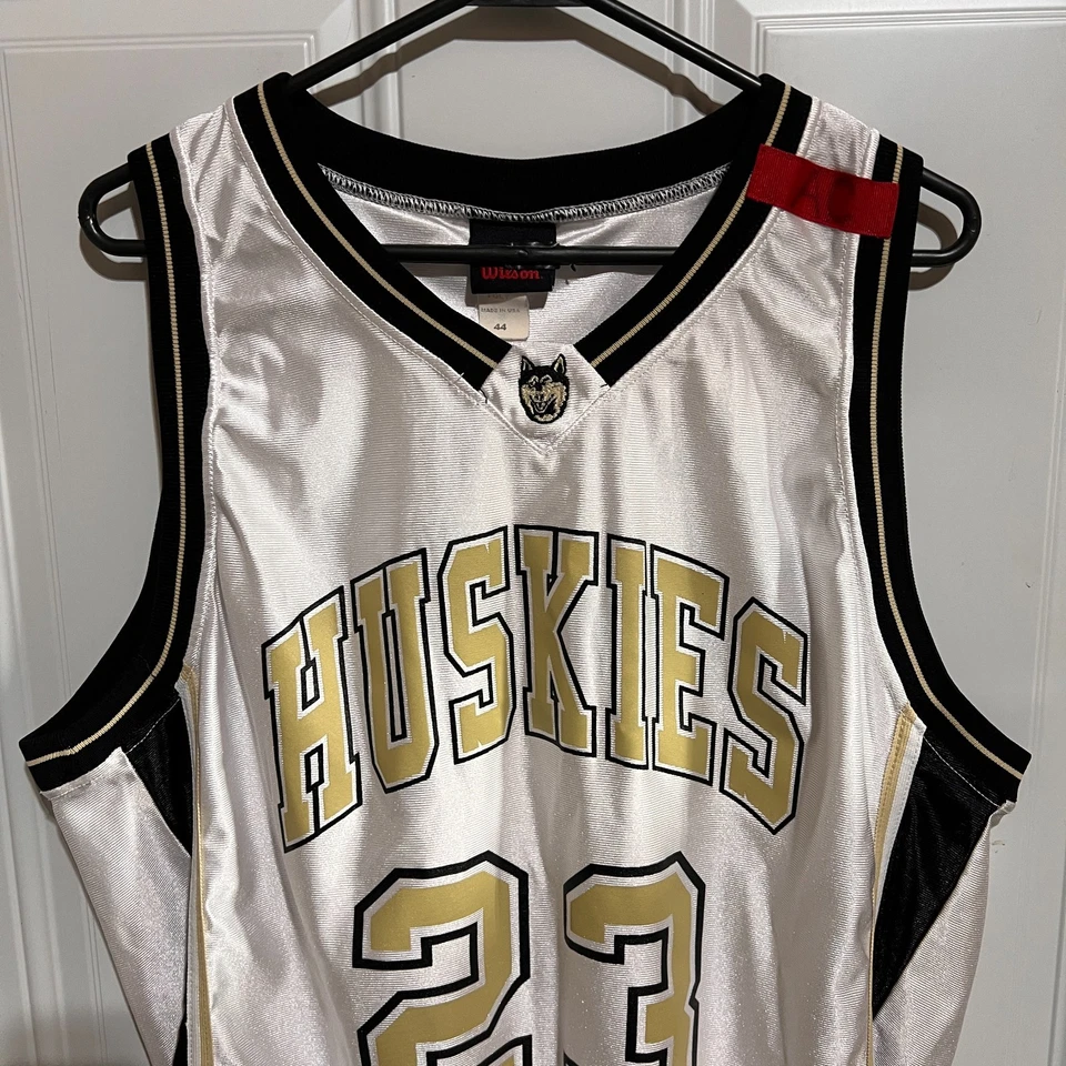 复古 XL 篮球球衣男式 44 码威尔逊华盛顿哈士奇 #23 — 第 2/4 张图片