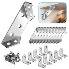 20 Pack Universal Stainless Steel Furniture Corner Connector, Stainless Steel...