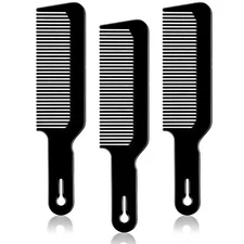 3 Pieces Barber Combs Flat Top Clipper Combs Hair Cutting for Flat Top - (Black)