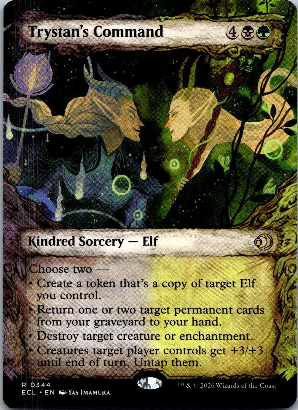 Trystan's Command (Showcase) 344 Rare Lorwyn Eclipsed Magic: The Gathering LP