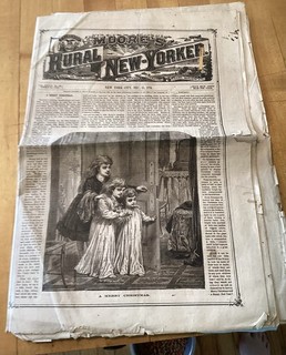 Vintage MOORES Rural New Yorker DEC.23 1876 New York City Newspaper Complete