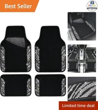 Zebra Car Mats 4pcs Rhinestone Waterproof Anti-slip Universal Fit Pvc Zebra Car Mats 4pcs Rhinestone Waterproof Anti-slip Universal Fit Pvc