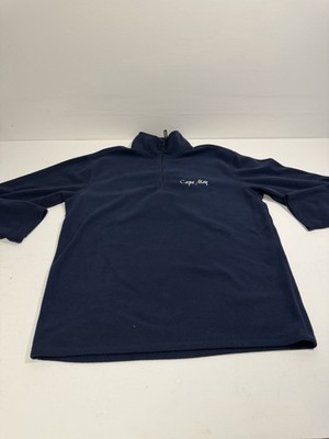 Polartec Fleece Pullover Mens Large Cape May 1/4 Zip Jacket Navy Excellent!