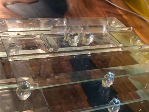 Modern CLEAR GLASS Hand-Crafted Decorative Large Box with Lid 11"X 9" RARE OOAK - Picture 15 of 15