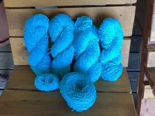 100% cotton ribbon yarn light blue