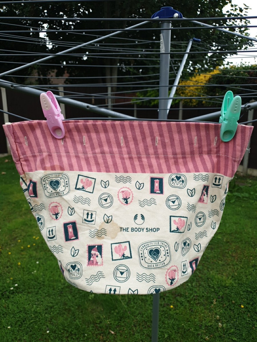 The Body Shop Cotton Large Drawstring Gift Pouch Bag Make Only