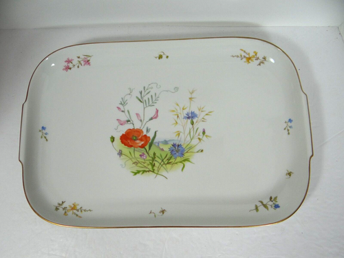 Rosenthal SELB Germany Helena Rectangular Serving Platter Floral 14 3/4 x 10 In. - Picture 2 of 8