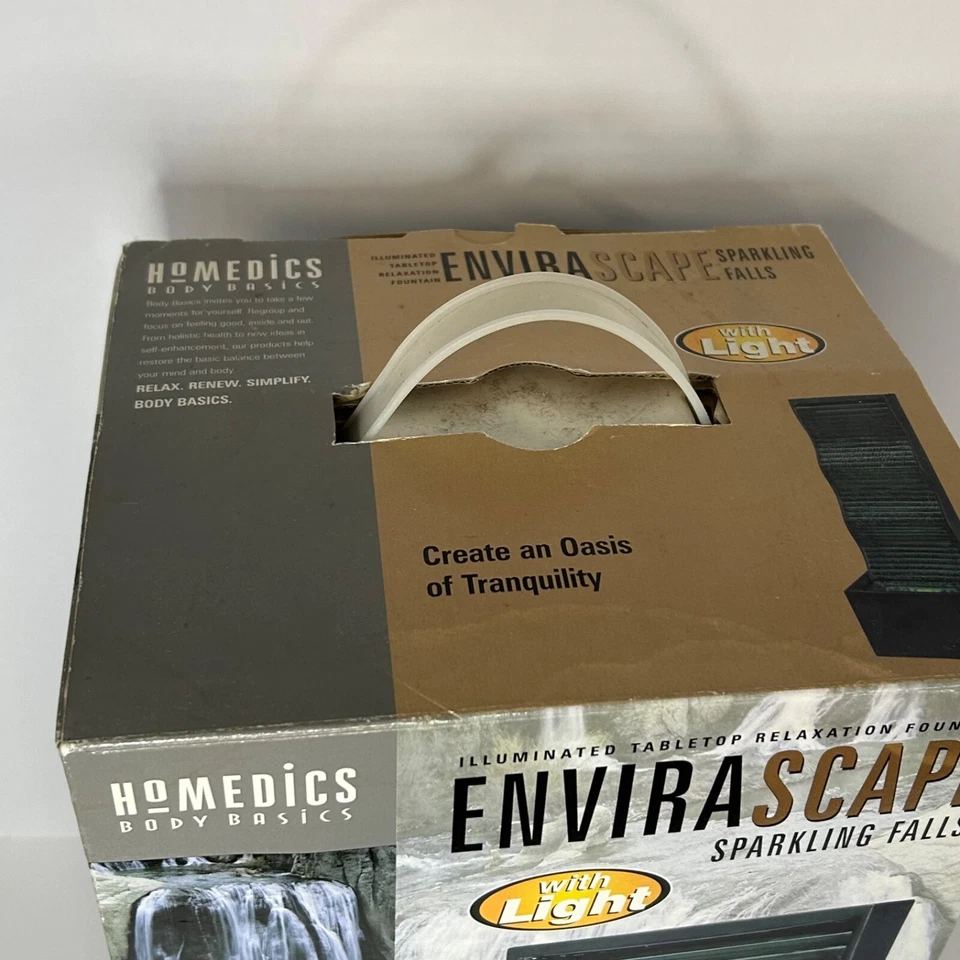 Homedics Envirascape Sparkling Falls Tranquility Waterfall With Light NIB - Image 4 of 4