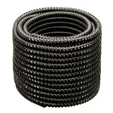 3/4" x 50' Black, Flexible PVC NON-Split Corrugated Tubing, Wire Loom –UV Rated