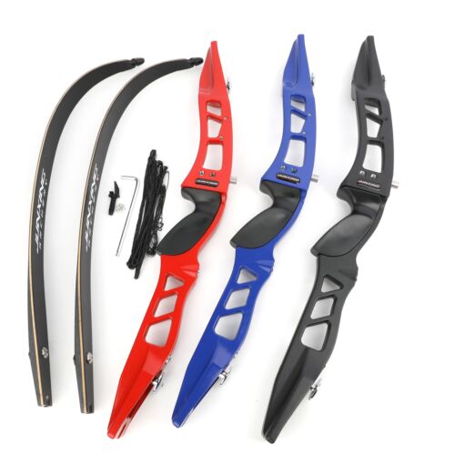 66'' Archery Recurve Bow Kit 20-40lbs Carbon Arrow ILF Takedown Shooting Target - Picture 3 of 20