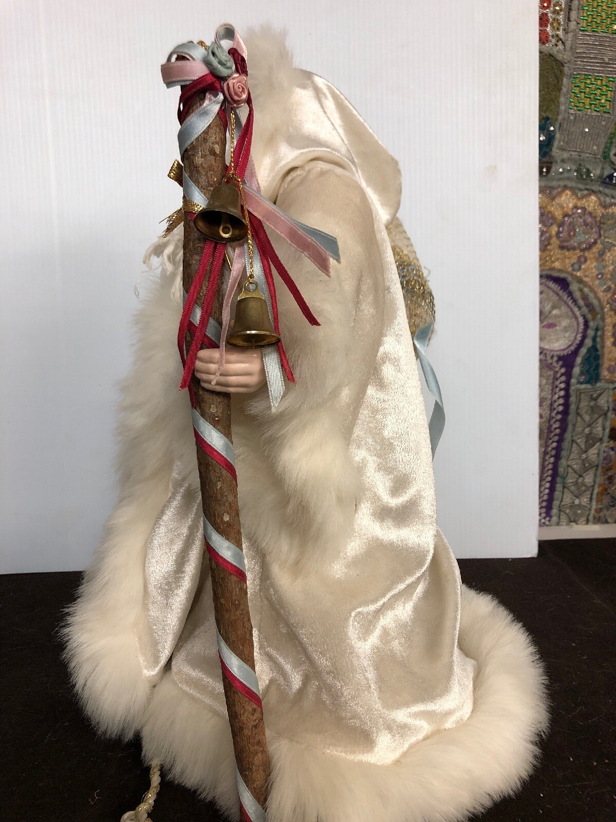 Vintage, New From Collection White Santa Clause 16 1/2” Christmas Decorations - Picture 10 of 10