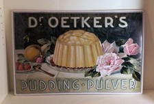 Dr. Oetker's Pudding-Pulver Blechschild, ca.  40 x 60 cm, Deko, 3-D-Optik, Küche