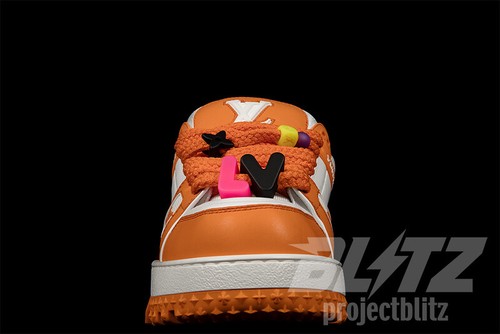 LOUIS VUITTON LV TRAINER MAXI SNEAKER ORANGE WHITE VIRGIL ABLOH - 第 4/12 張圖片