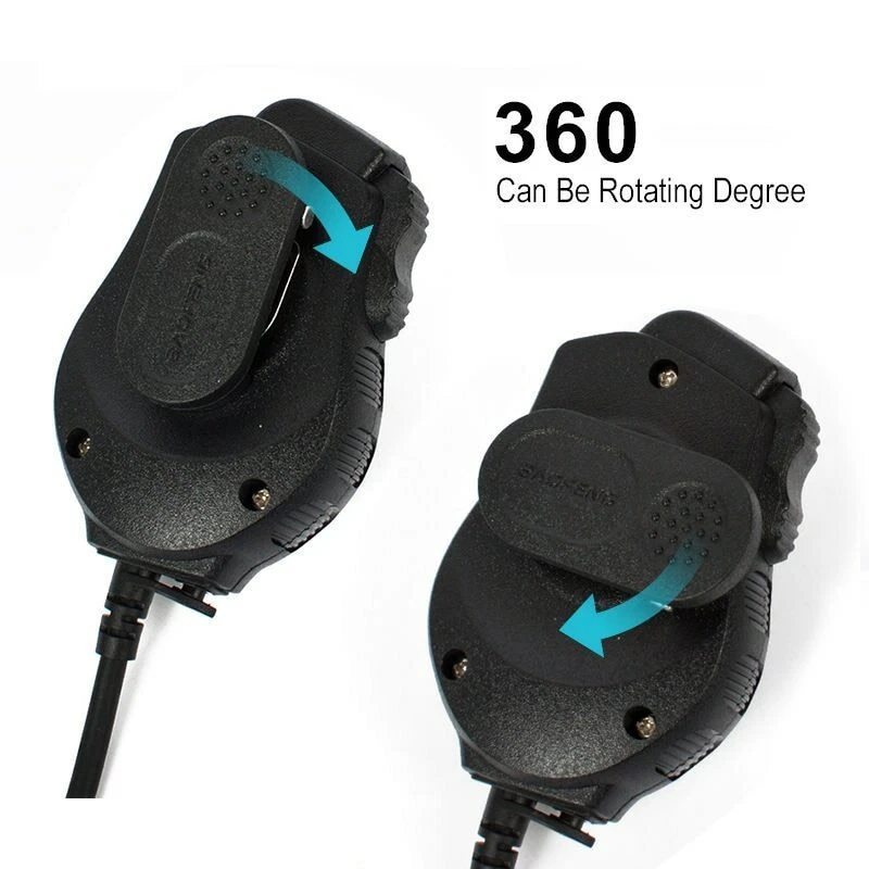 Push-to-Talk Dual PTT Lautsprecher Mikrofon für Kenwood Baofeng UV 82 UV-5R Radio Speaker  - Bild 4 von 4