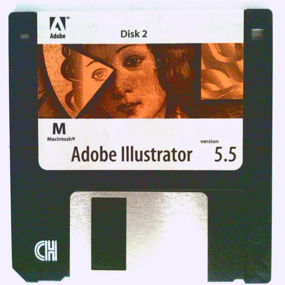 ✅ Disquetes Adobe Illustrator~5.5~Macintosh~1994~3.5" Foto 3 de 4