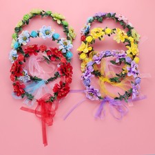 Rose Flower Crown Bridal Halo Headpiece Bohemia Garland Girls Floral Wreath
