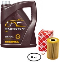 MotoröL Set 5W-30 5 Liter + ÖLfilter 26684 FüR BMW 3Er 318Is Z3 Roadster 1.8 1.9