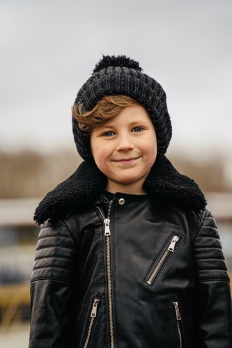 Kids Jackets Boys 100% Leather Detachable Collar Biker Jackets (3-13 Years) - Picture 6 of 9