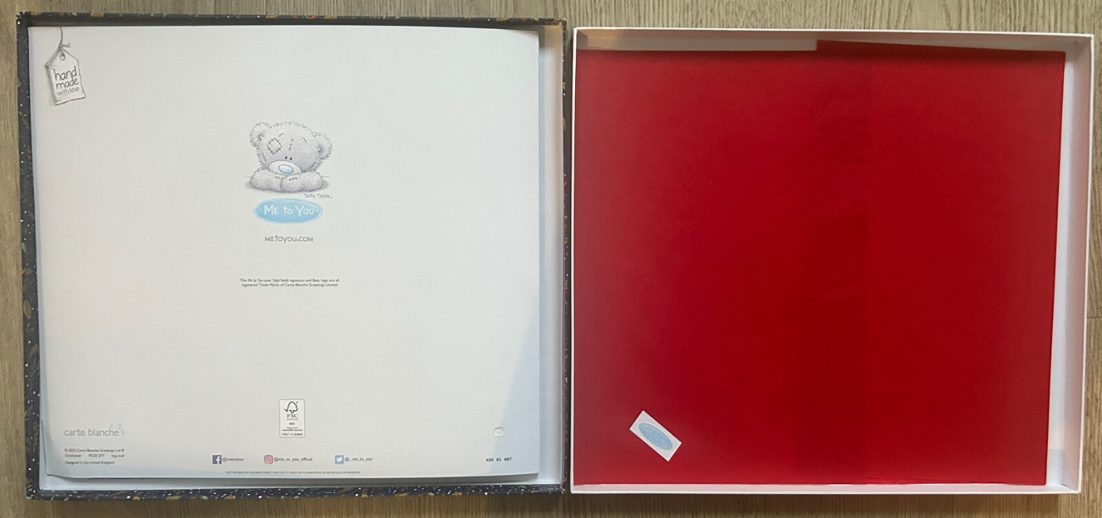 Girlfriend Me to You Bear Large Boxed Christmas Card XBK01007